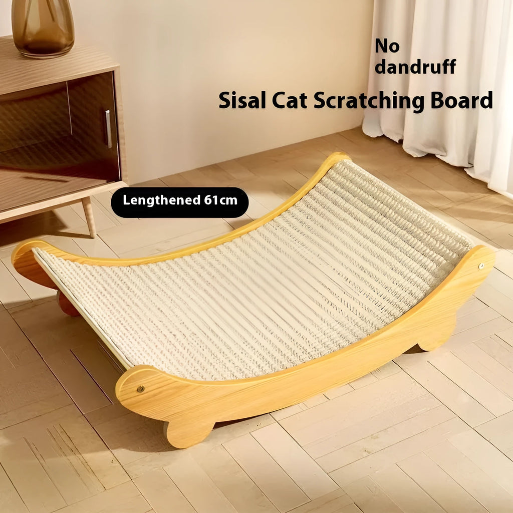 Sisal cat scratch board with natural blanket surface in small and large size options