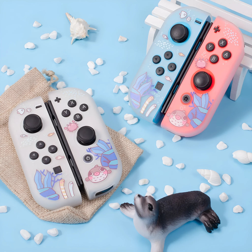 Pawdiary Submarine Exploration themed hard protective case for Nintendo Switch Oled console.