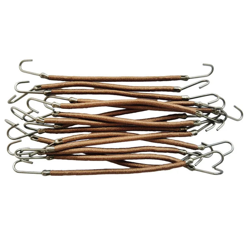 Double hook hair tool for wig attachment in black, dark brown, and light brown colours.