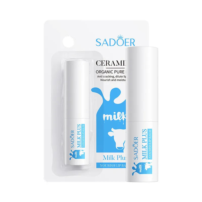 Anti-chapped moisturising lipstick stick in a twist-up tube with hyaluronic acid and vitamin E.