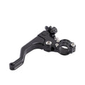 Aluminium alloy two finger motorcycle clutch lever in red colour on a black background.