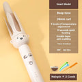 Beige automatic hair curler with negative ion technology for curly hair styling