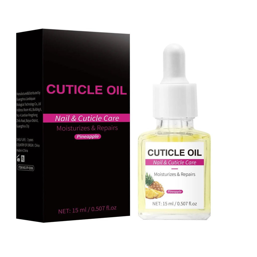 15ml moisturising nail cuticle oil bottle with brush applicator for nail care