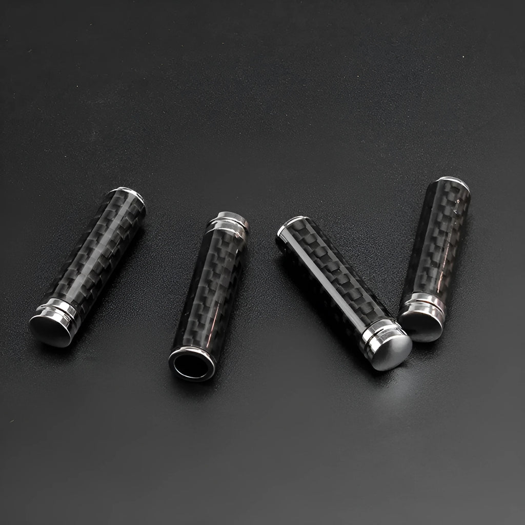 Carbon fibre door lift decorative covers for vehicle interior upgrade with metal construction