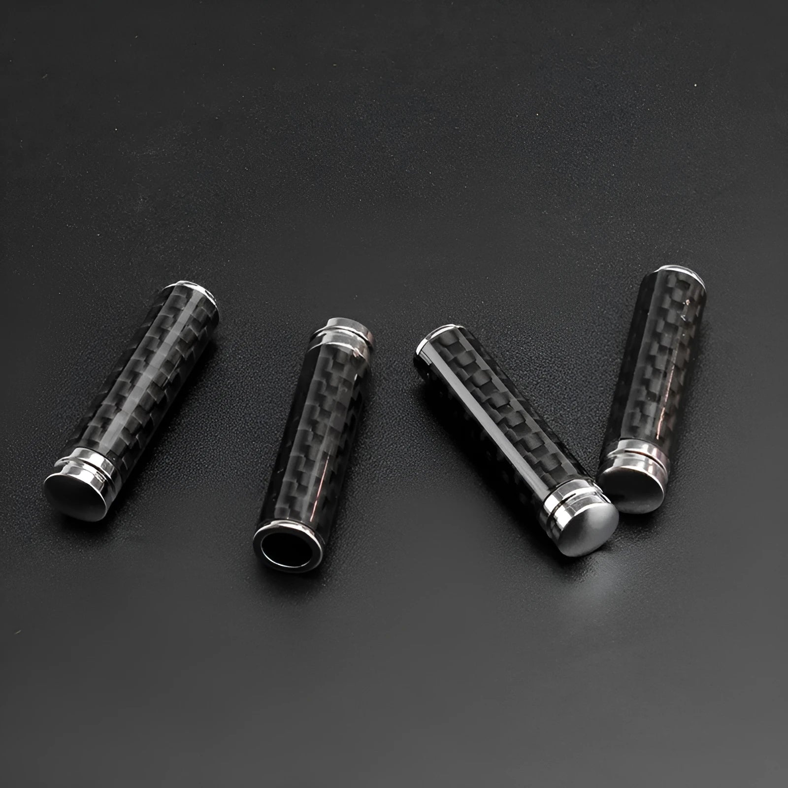 Carbon fibre door lift decorative covers for vehicle interior upgrade with metal construction