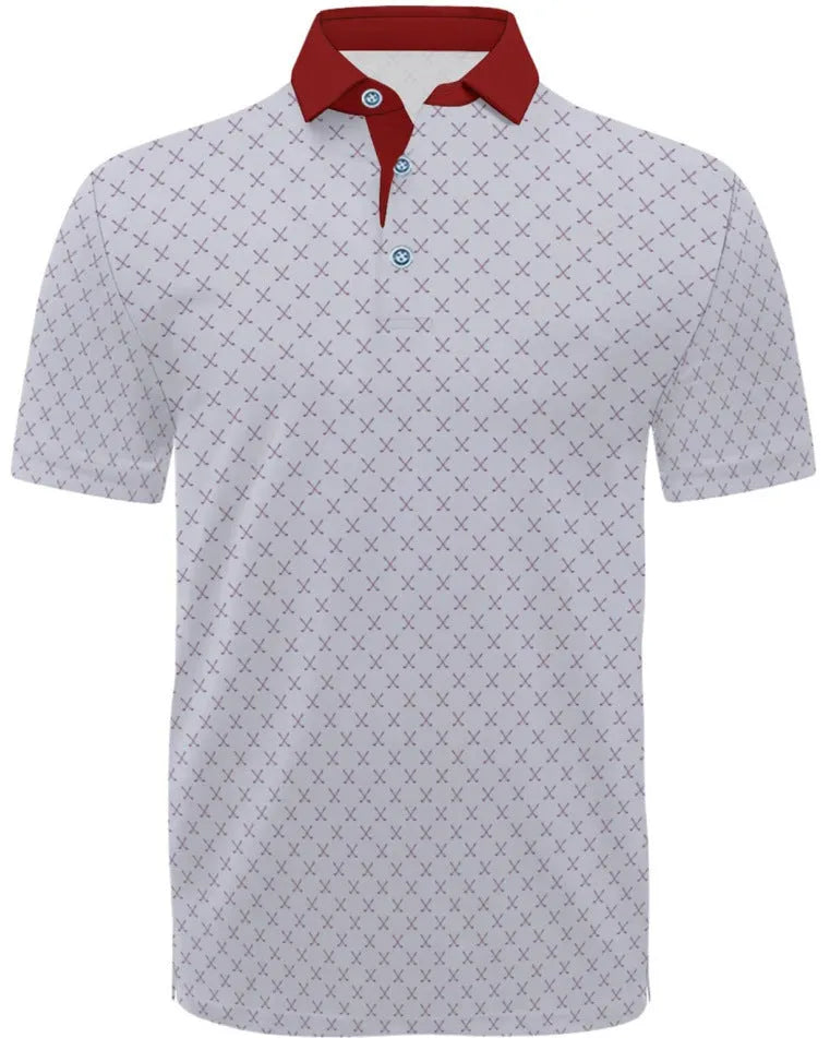 Men's 3D printed mesh short sleeve shirt in Japanese retro style with zipper decorations and graphic patterns
