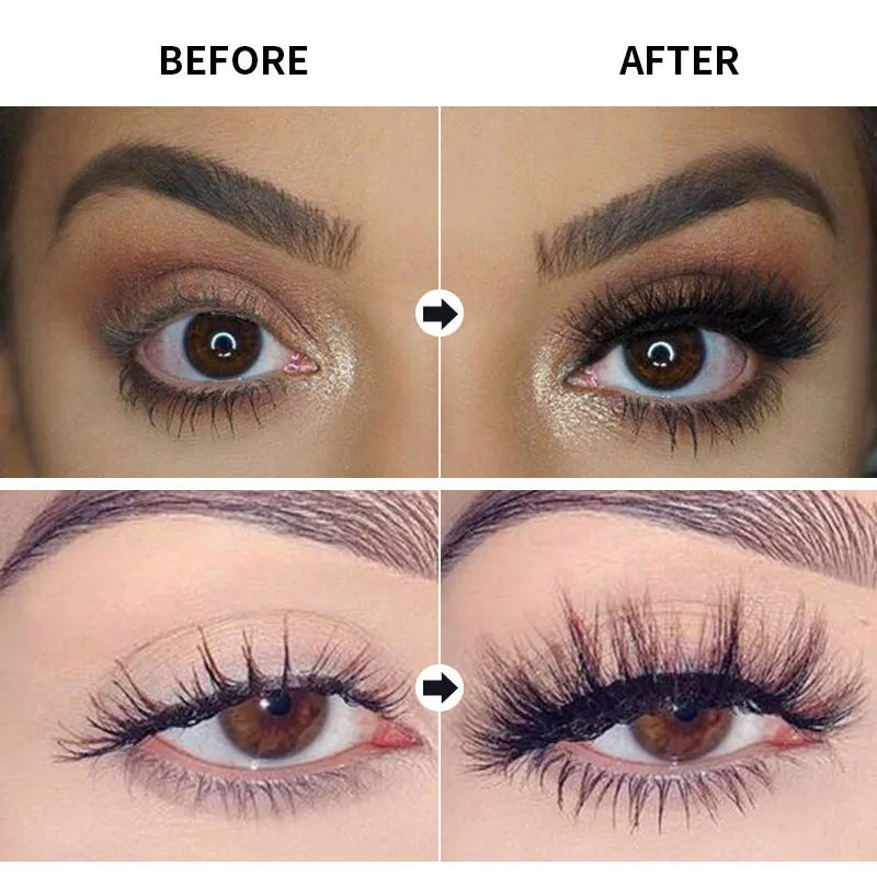 Black waterproof mascara tube for thick, long, curled lashes that resist smudging.