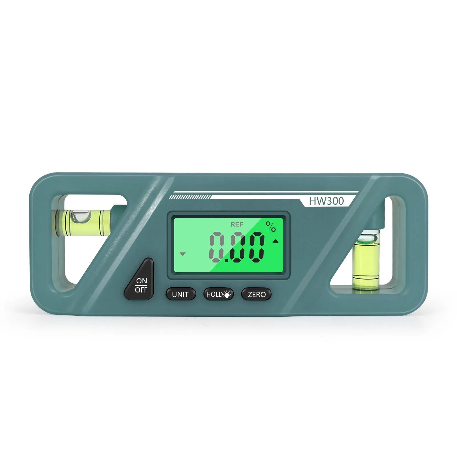 Digital magnetic inclinometer angle gauge with plastic ABS housing measuring 115x42x22mm