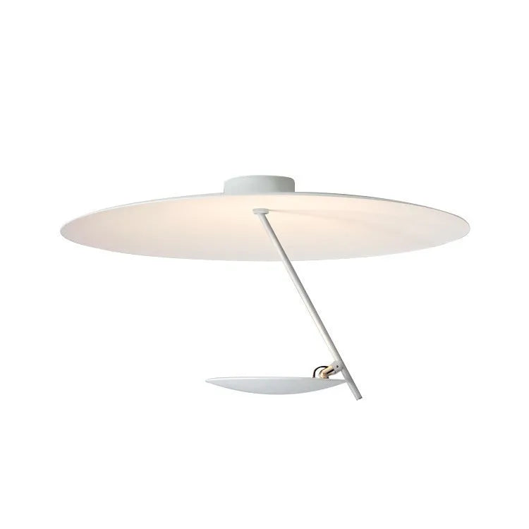 50cm iron ceiling lamp with LED warm light in all white or white gold finish