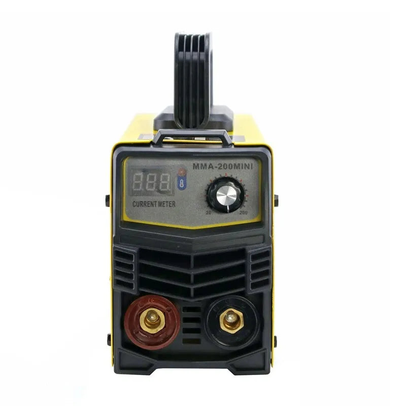 Household DC 220V welding machine with inverter technology and complete accessory set including tongs, clamps and face shield