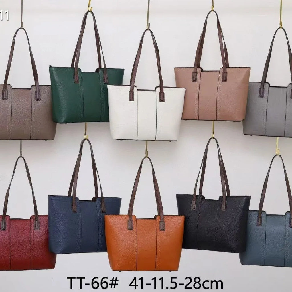 Genuine leather women's shoulder bag in box-type design with large capacity and mobile phone pocket