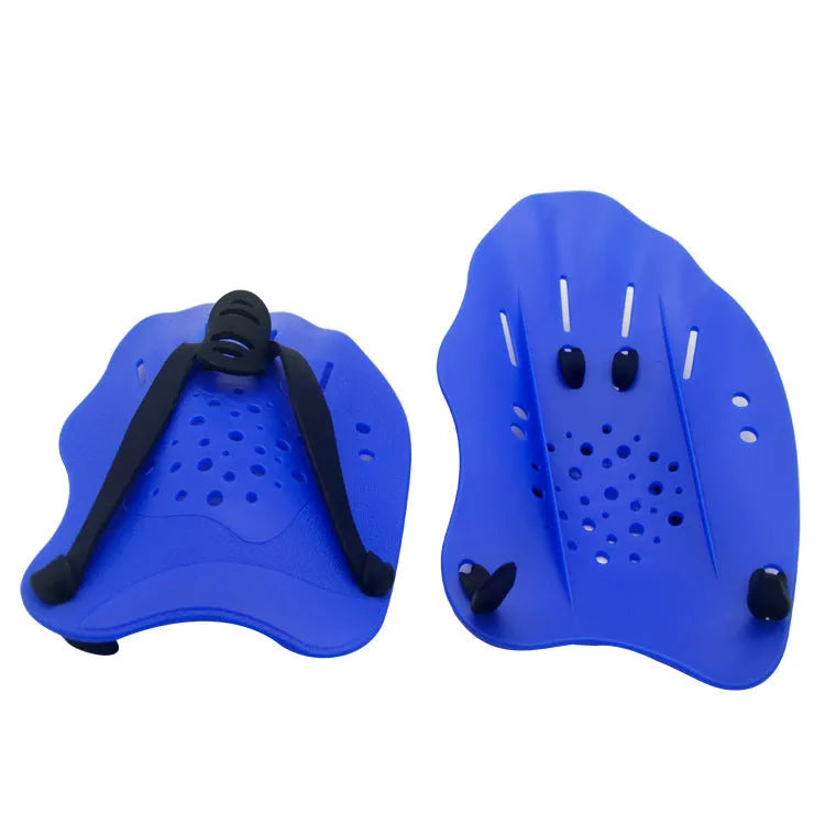 Swimming training paddle gloves with webbed fingers for freestyle stroke practice in multiple colour options