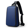 Blue Oxford cloth men's chest messenger bag with shoulder straps