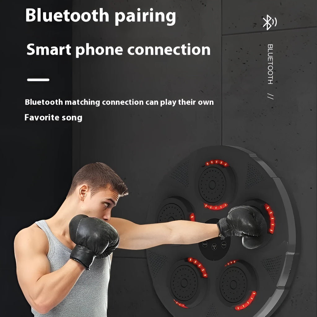 Smart wall-mounted ABS boxing trainer sandbag for martial arts and fitness training.