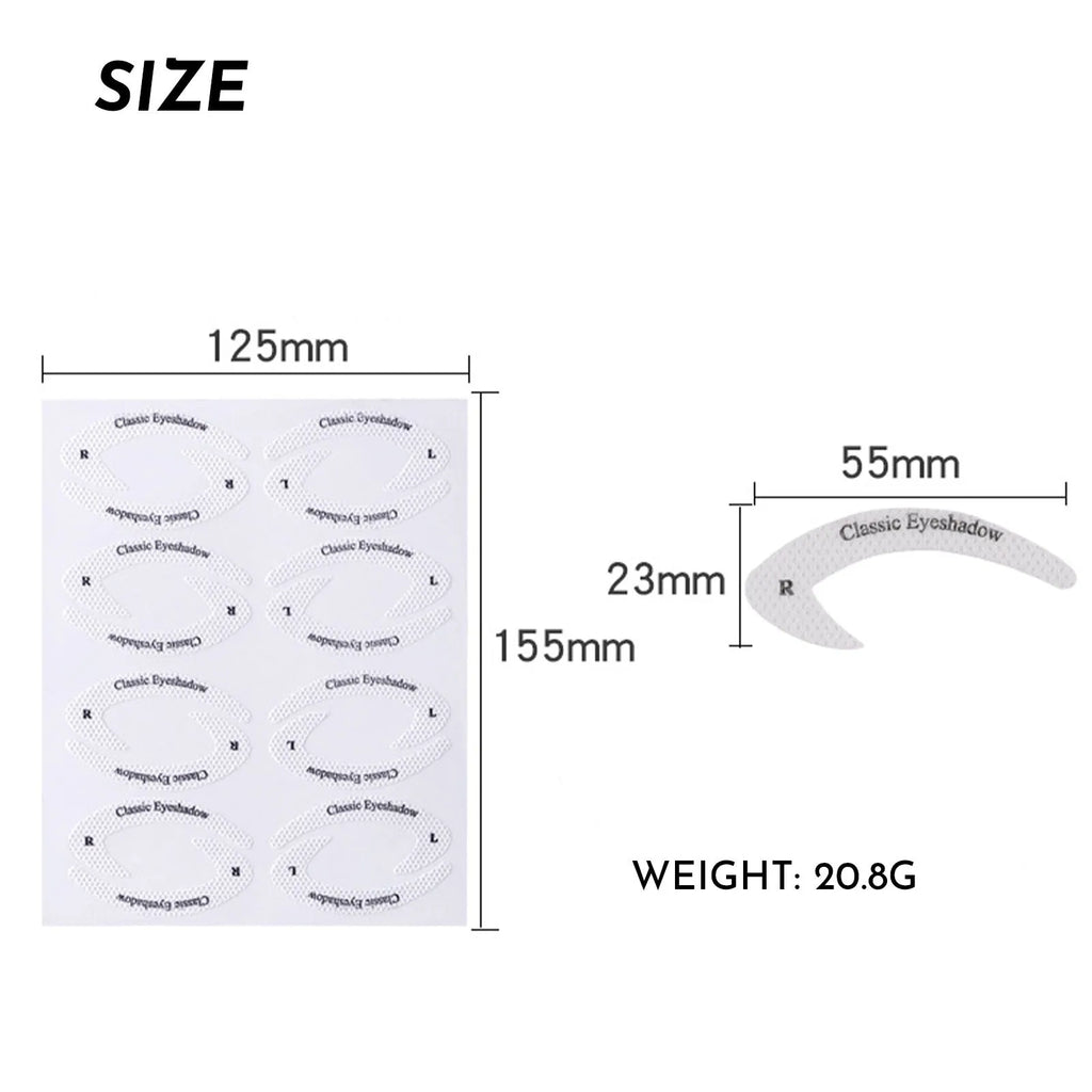 Four reusable eyeliner makeup stencil templates for winged eyeliner and eyeshadow application
