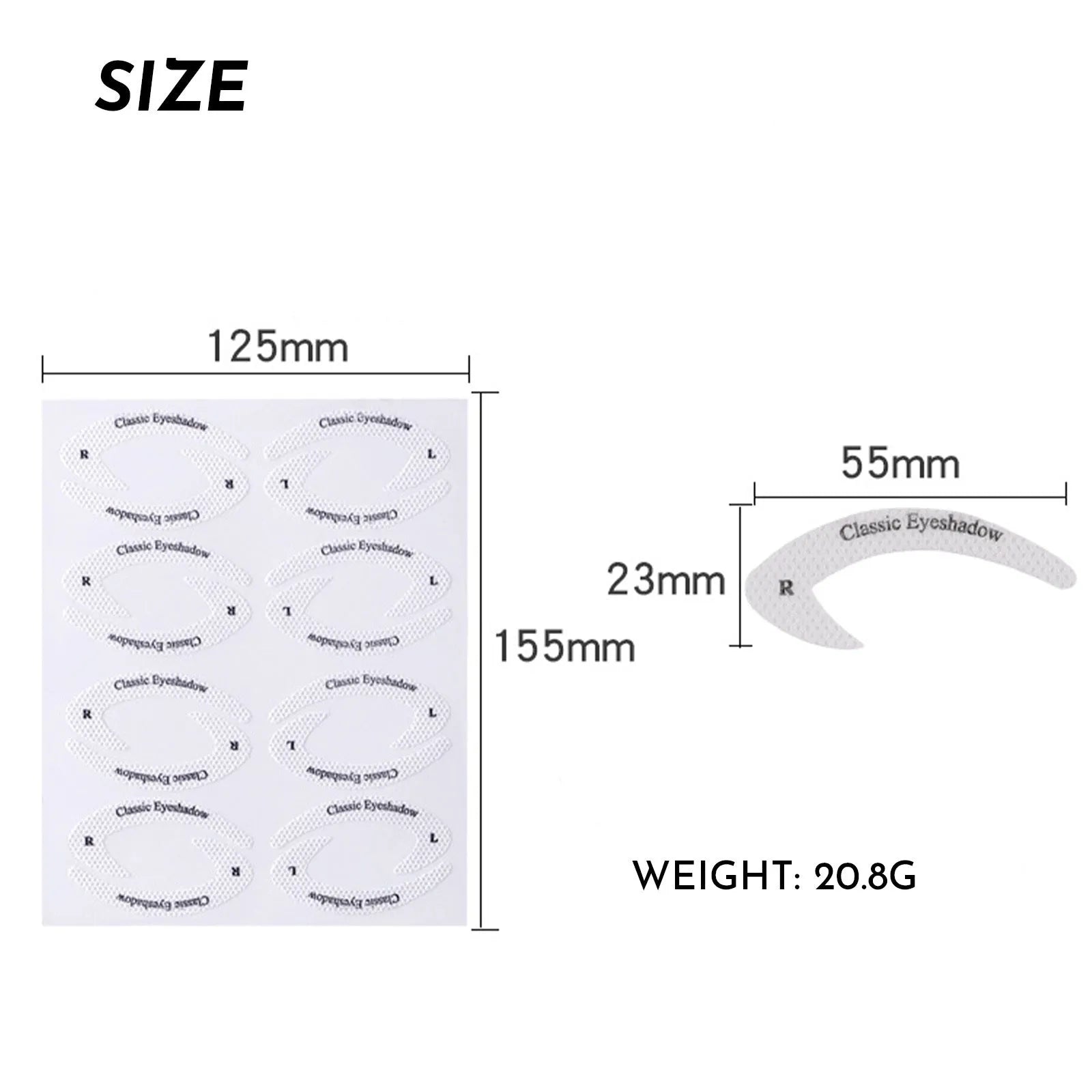 Four reusable eyeliner makeup stencil templates for winged eyeliner and eyeshadow application