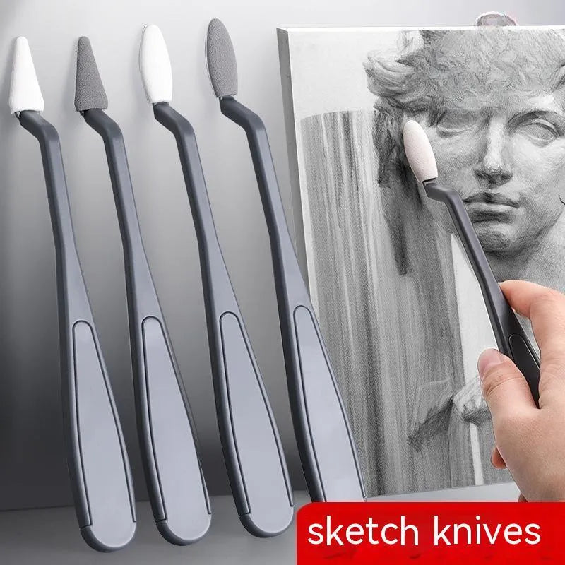 Plastic fluorescent pen eraser smear tip body sketch rubbing knife format R20212