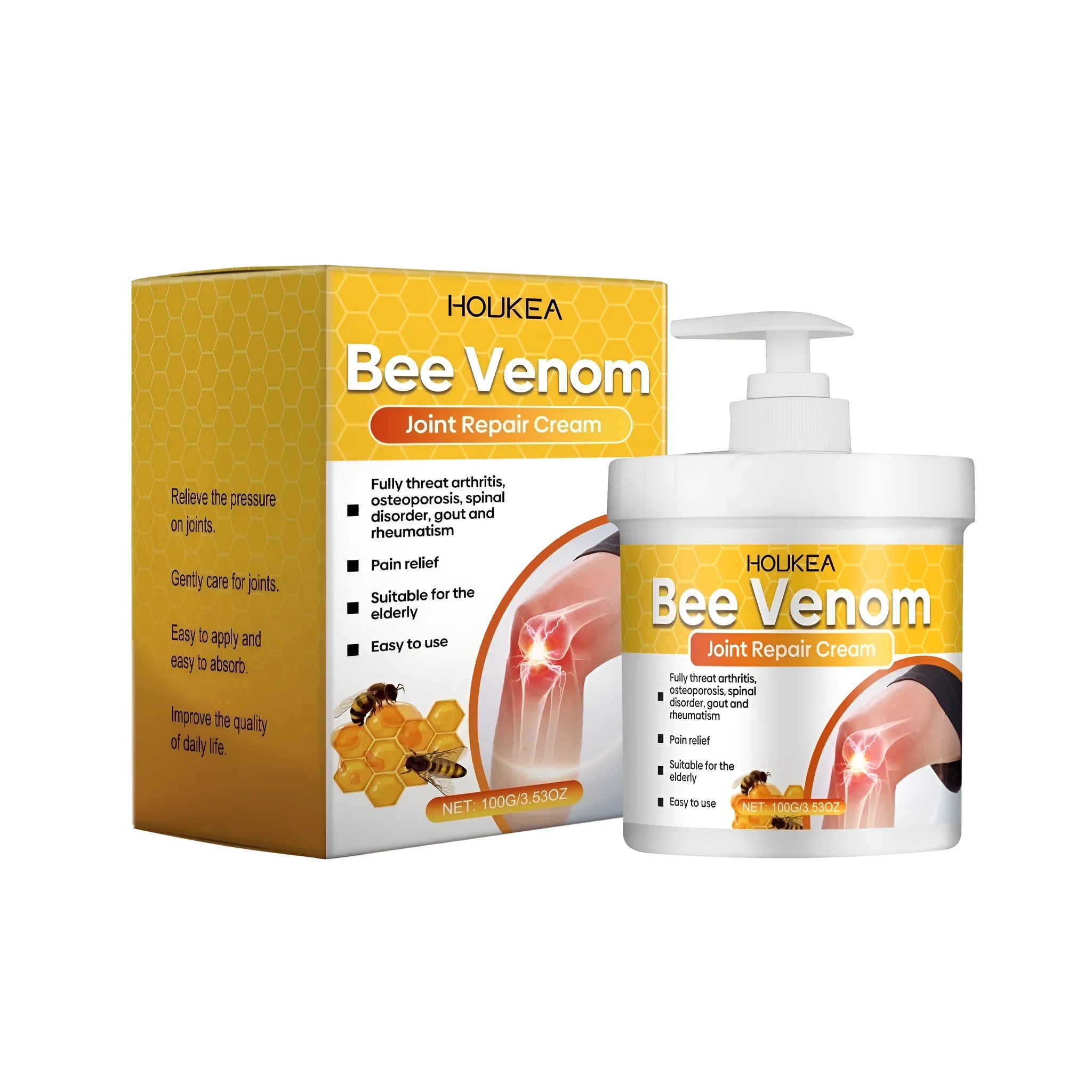 100g tub of bee venom and chamomile joint repair cream for topical application
