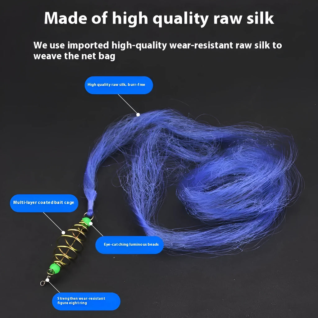 Hand sprinkle fishing net with nylon and metal construction, shown with different mesh size options