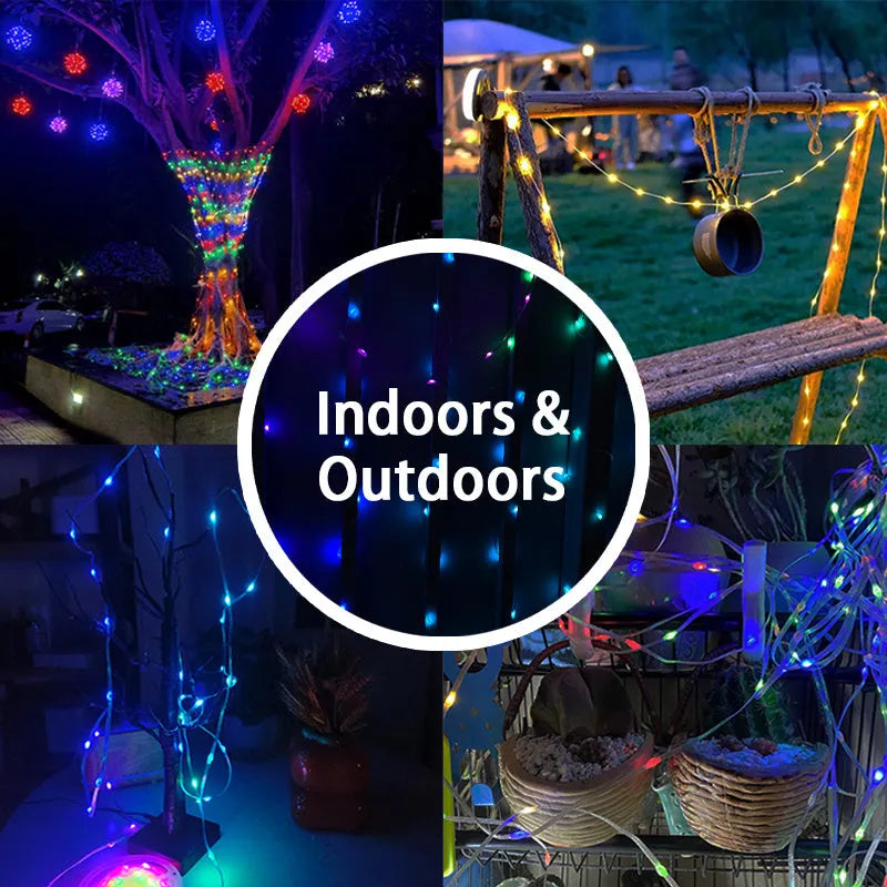 10 metre multi-colour LED party light string with 100 lights for festival decoration