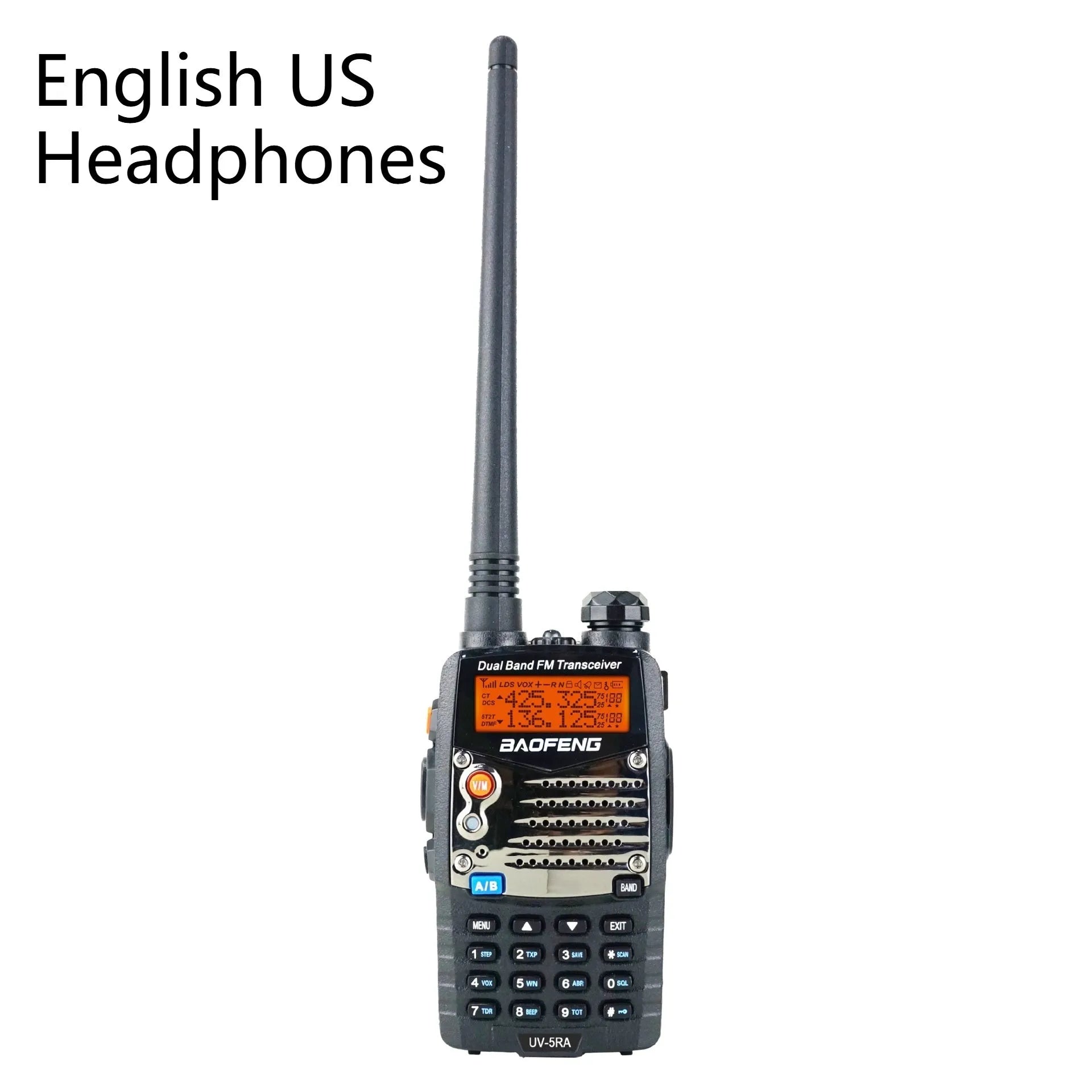 Baofeng UV-5RA dual band two-way radio with dual display for outdoor and civil communication