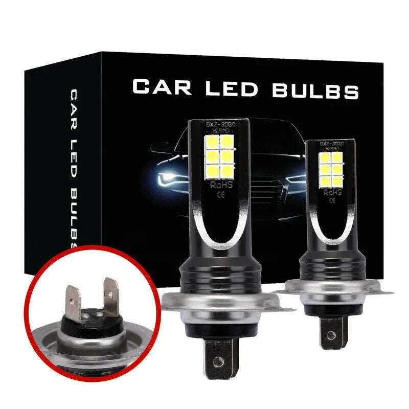 H7 3030 12SMD 110W LED car fog light with aluminium housing.