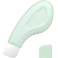 A stainless steel pore scraper tool with a non-slip handle for blackhead removal.