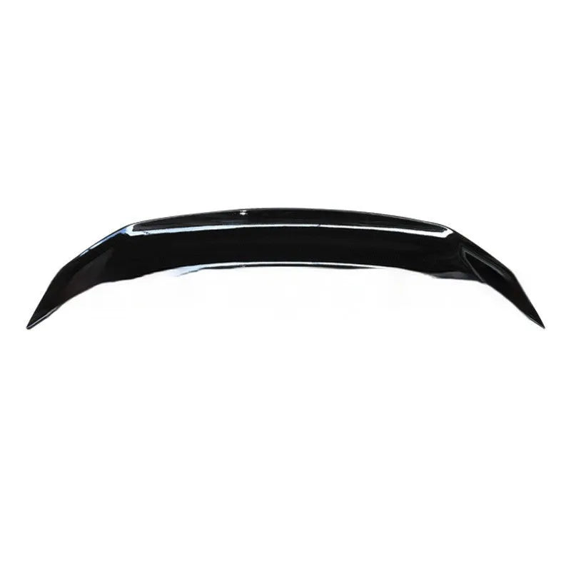 Universal punch-free car tail wing spoiler in ABS plastic shown in carbon pattern finish