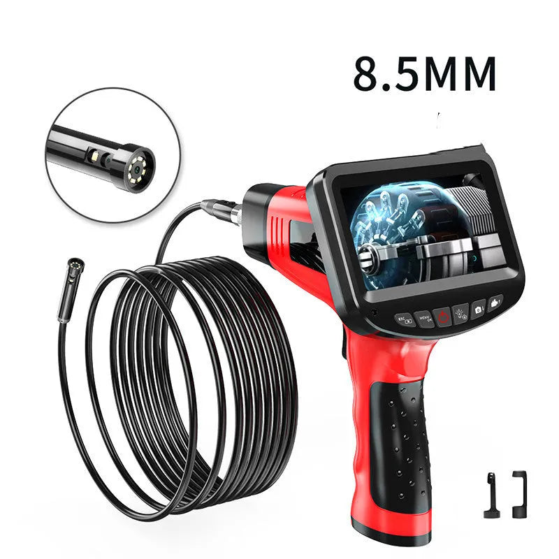 8.5mm diameter dual-lens endoscope inspection camera with hard wire cable and memory card