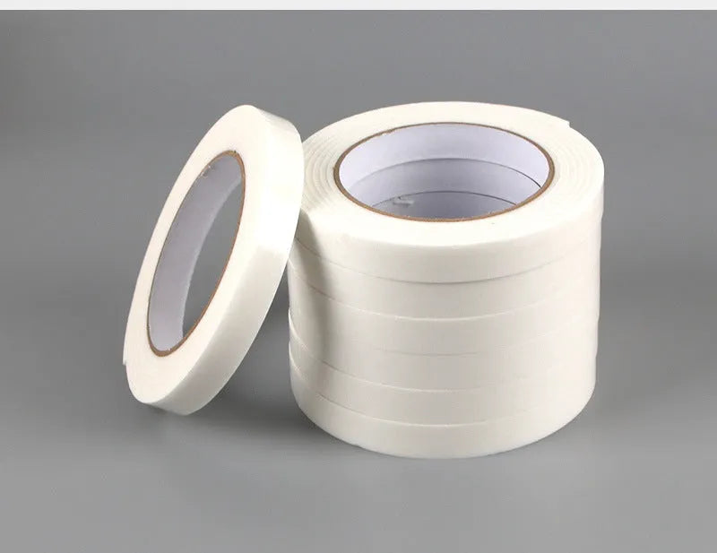 Foam double-sided adhesive sponge tape roll showing 3mm thickness with measurement display