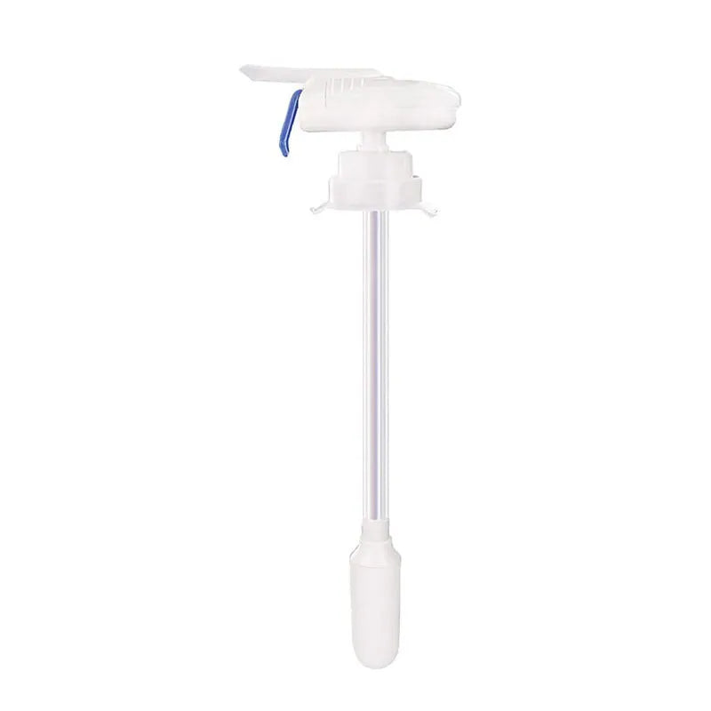 Handheld pumping water device with silicone straw for transferring milk and beverages between containers