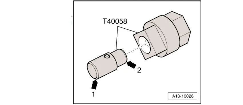 Aodi T40058 crankshaft rotating sleeve timing tool adapter for engine repair
