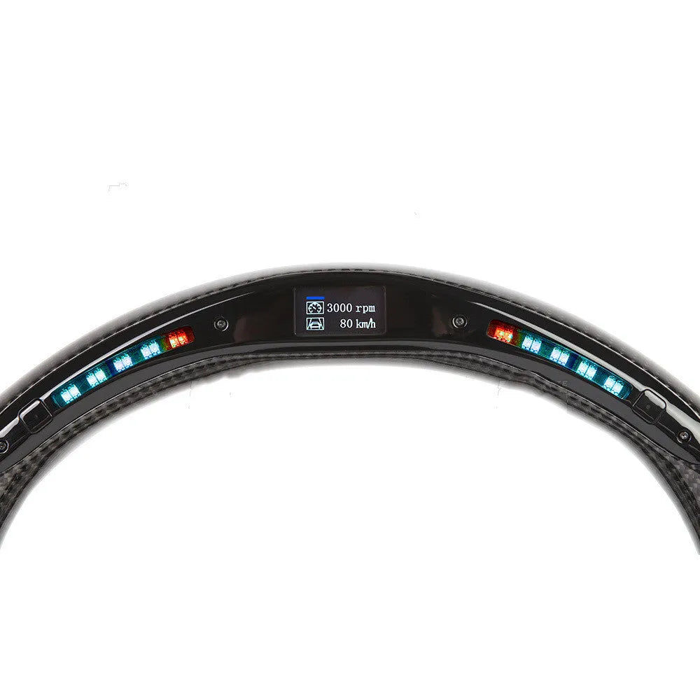 Black carbon fibre BMW steering wheel with LED display for X3 X5 models
