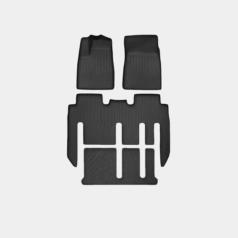 Tesla Model X waterproof TPE car mats and trunk liner set for left-hand drive vehicles