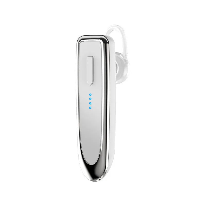 K23 wireless Bluetooth headset in black gold colour with ear hooks and charging cable