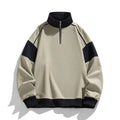 Men's white rabbit fur corduroy hooded pullover sweater with drop shoulders and loose lapels