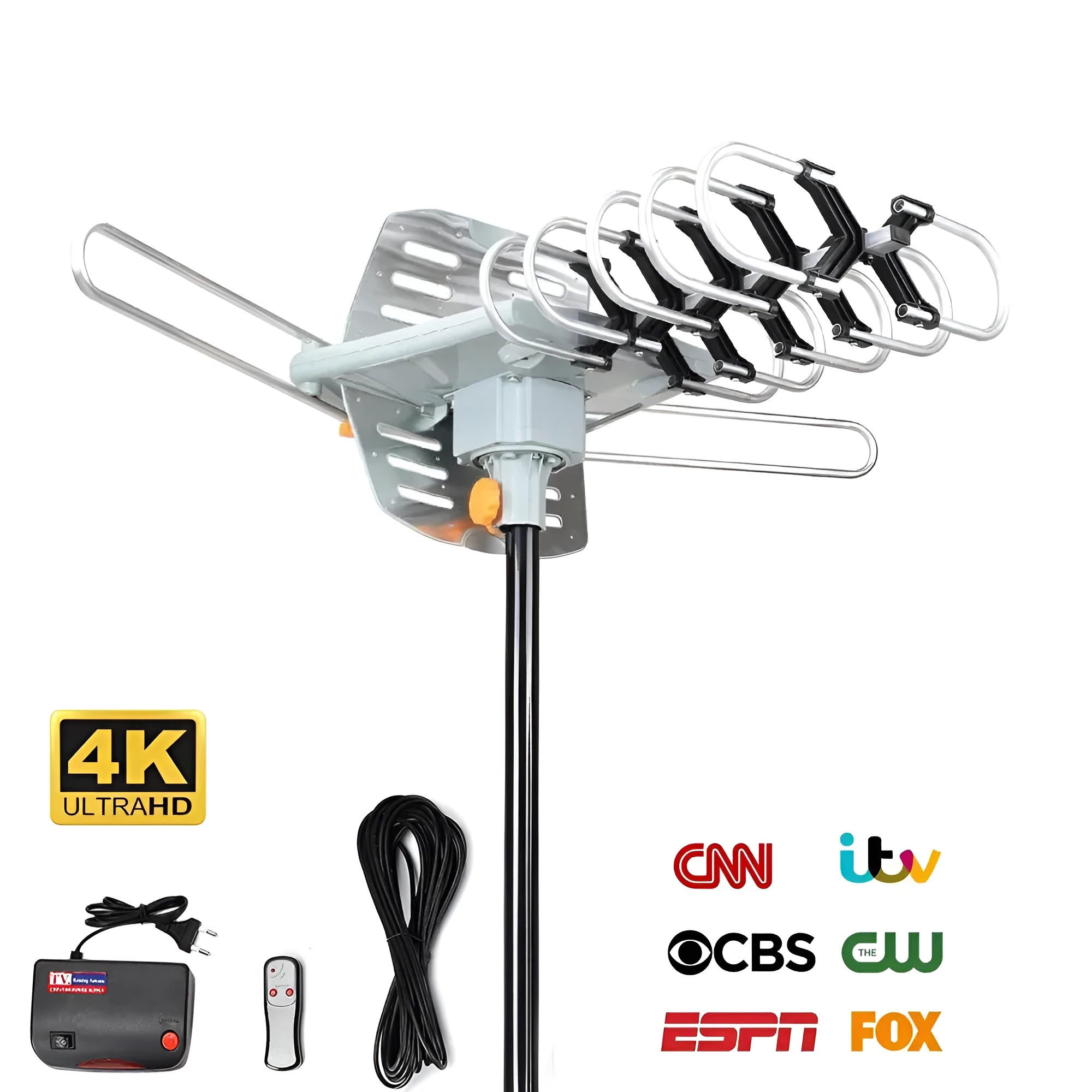 GR-1002 rotatable outdoor digital television antenna with high gain for UHF signal reception