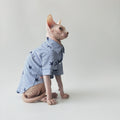Casual thin cotton shirt for Sphinx hairless cats in breathable design