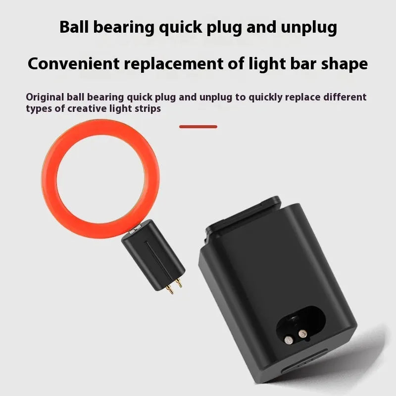 Bicycle rear light with running water LED effect mounted on seat tube