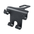 Black car multifunction hook bracket with integrated phone holder for rear seat storage organisation
