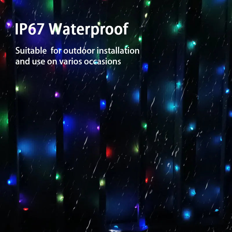 10 metre multi-colour LED party light string with 100 lights for festival decoration