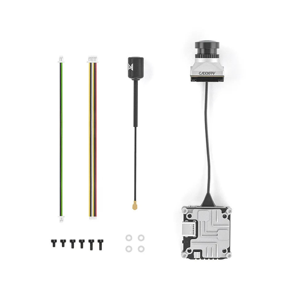 Caddx ADAPTS DJI FPV digital image transmission conversion kit with silver components