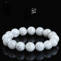Women's crystal bracelet with matte blizzard-finished round beads and traditional Ruyi Xiangyun design.