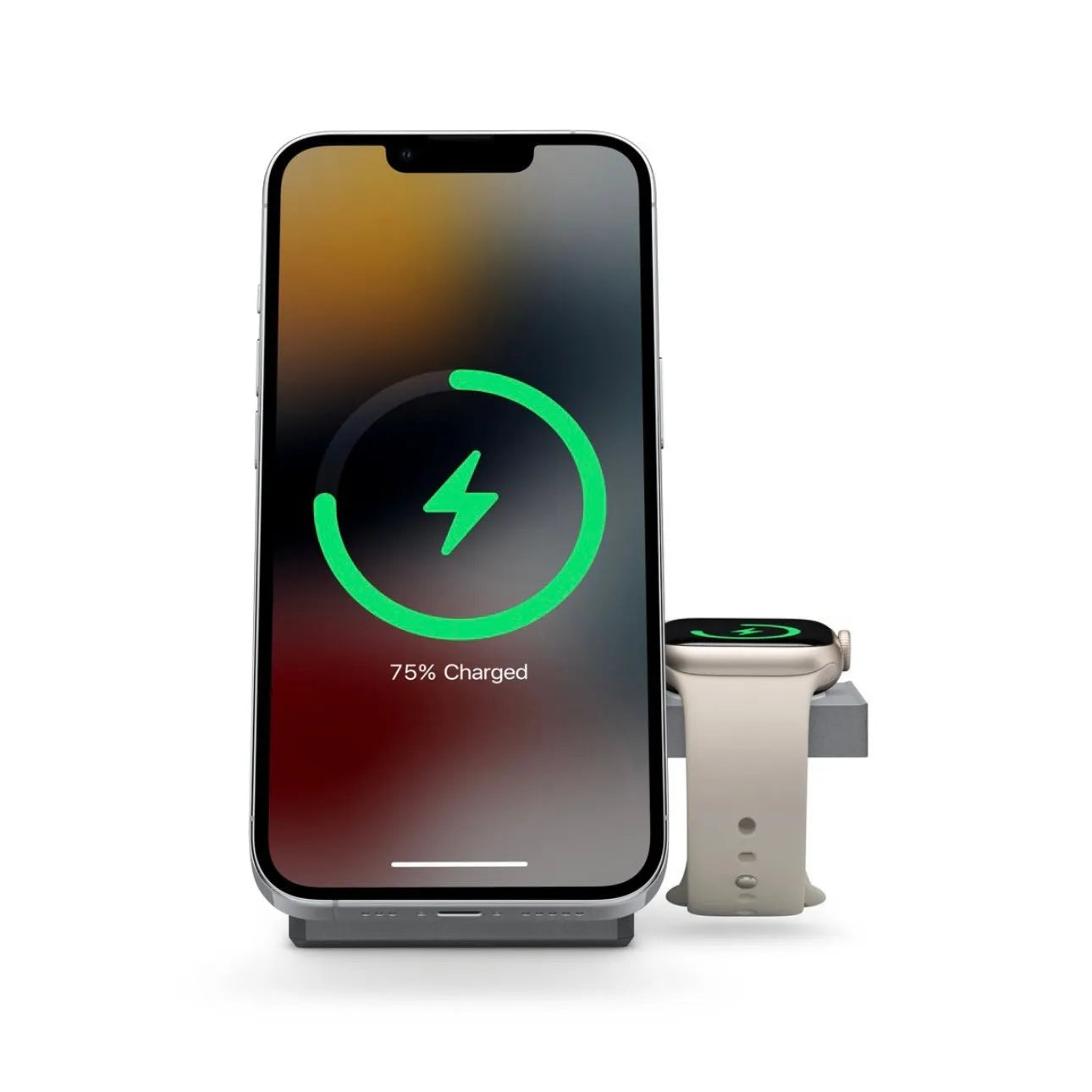 Foldable magnetic wireless charging station for iPhone, AirPods and Apple Watch with LED indicator