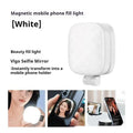 Black and white mobile phone magnetic selfie fill light with adjustable brightness