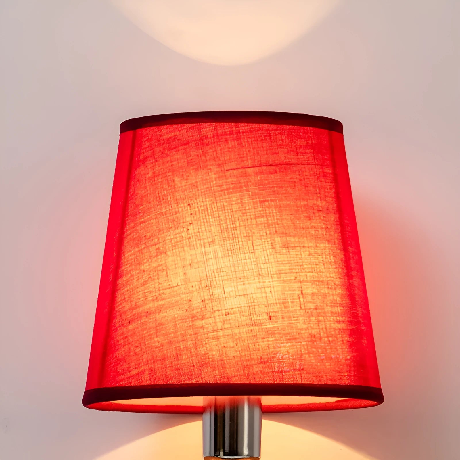 Modern minimalist fabric lampshade in a mini size for pendant lights, shown in a beige colour.
