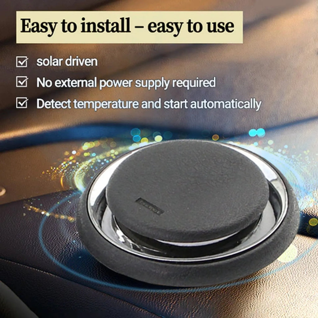 Black portable car deicing instrument measuring 7.4x7.4x1.6cm for melting snow and ice on vehicle windscreens