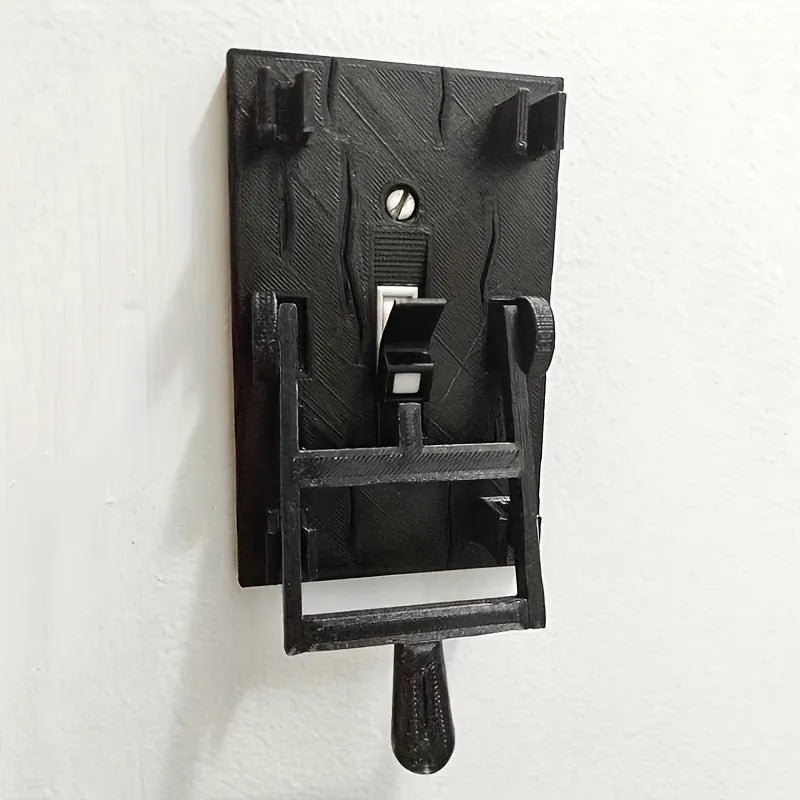 Creative retro-style decorative light switch wall plate cover in PLA material.