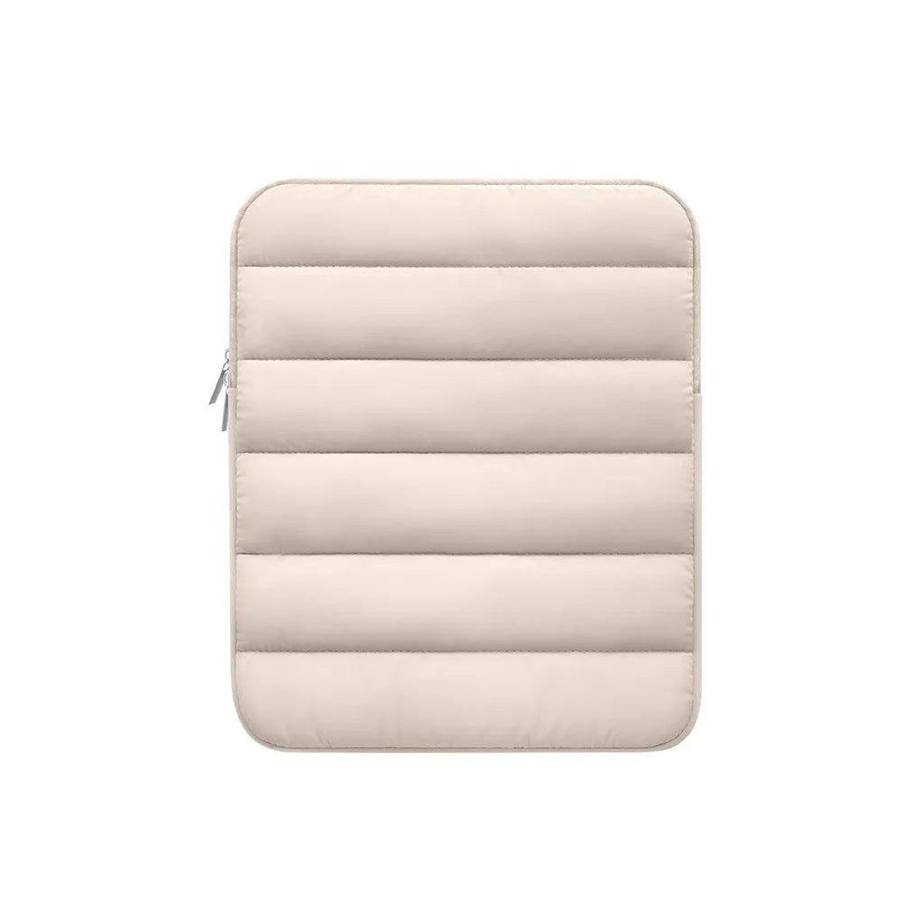 Fluffy air-feel laptop sleeve for 9.7-11 inch devices with elastic sides and waterproof storage bag