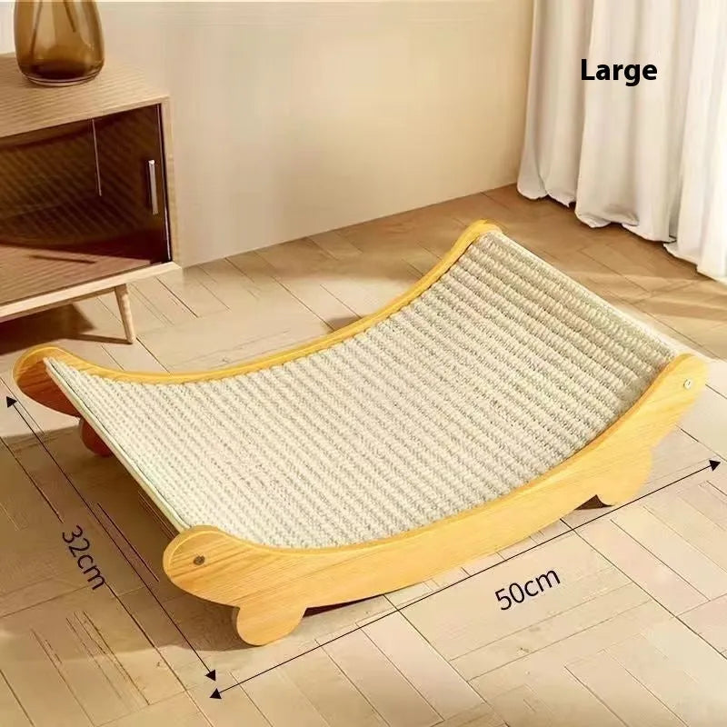 Sisal cat scratch board with natural blanket surface in small and large size options